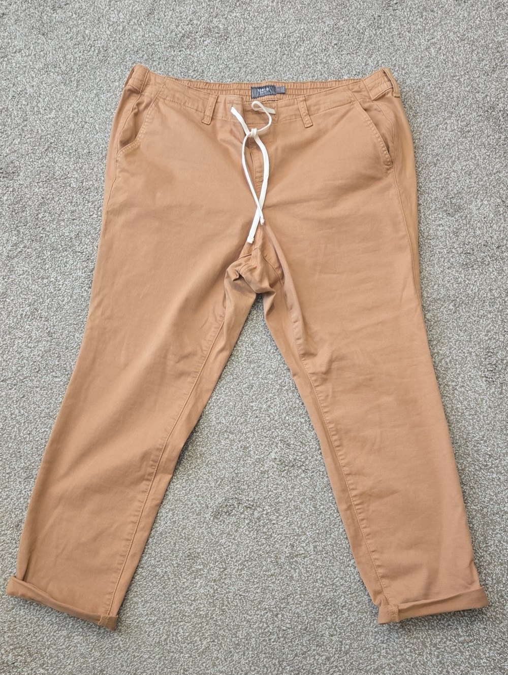 Women's Casual Drawstring Pants - Tan